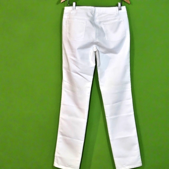 Lafayette 148 New York Skinny Denim White Jeans Wmns Sz 6 New - Picture 2 of 9
